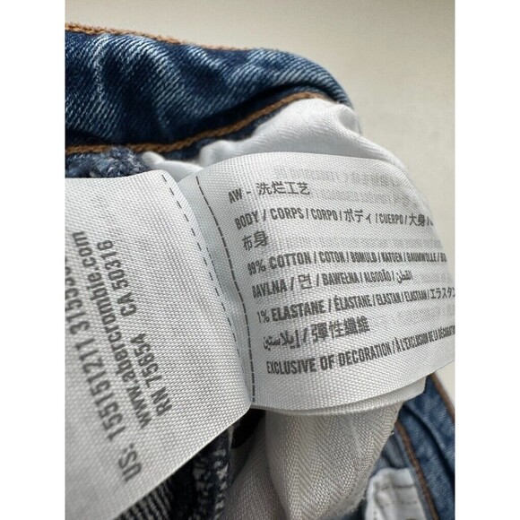 Abercrombie Women's Curve Love Jeans Mom High Rise Medium Wash Distress Sz 28 - Picture 7 of 7